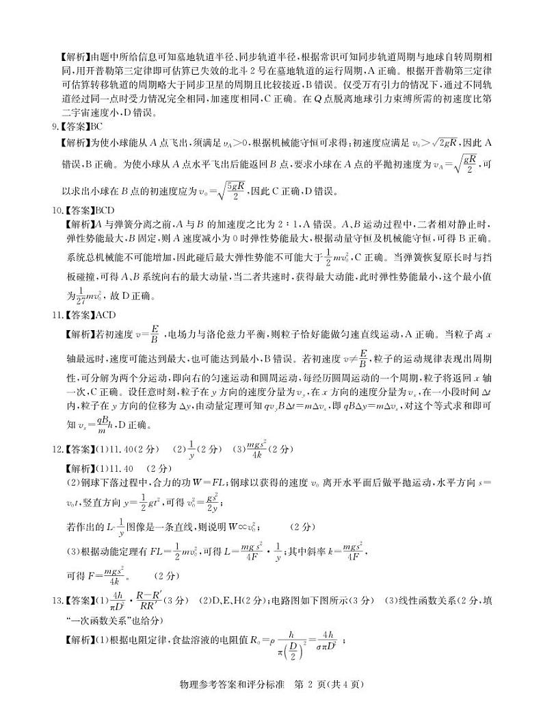2022届湖北省华大新高考联盟名校高三押题卷物理试题（PDF版 ）02