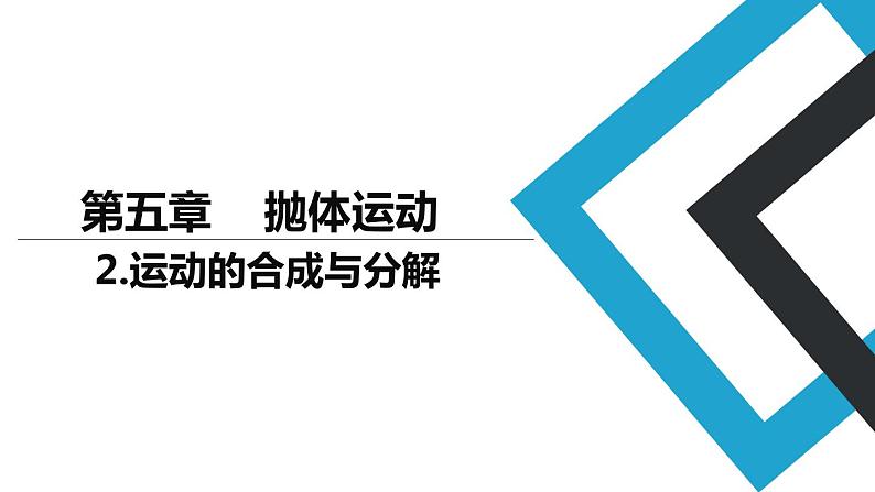 2019人教版 物理必修二 第5章 第2节运动的合成与分解（2）课件PPT01