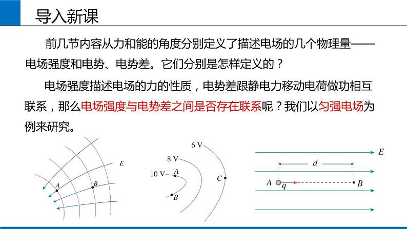 2019人教版 物理必修三 第10章 第3节电势差与电场强度的关系（2）课件PPT第2页