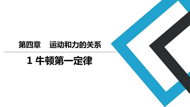 2019人教版 物理必修一 第4章 第1节牛顿第一定律课件（2）第1页