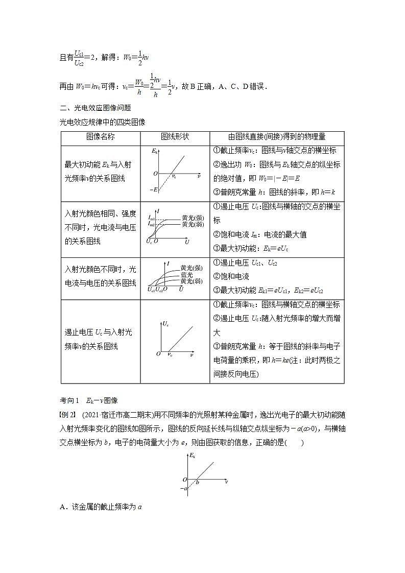 高中物理新教材同步选修第三册课件+讲义 第4章　专题强化4　光电效应方程及其应用03