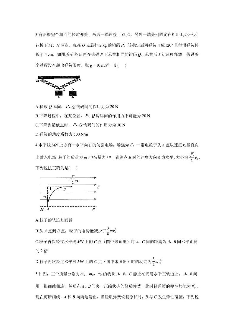 2021届广东省高三下学期5月高考物理终极猜题卷 新高考版 PDF版第2页