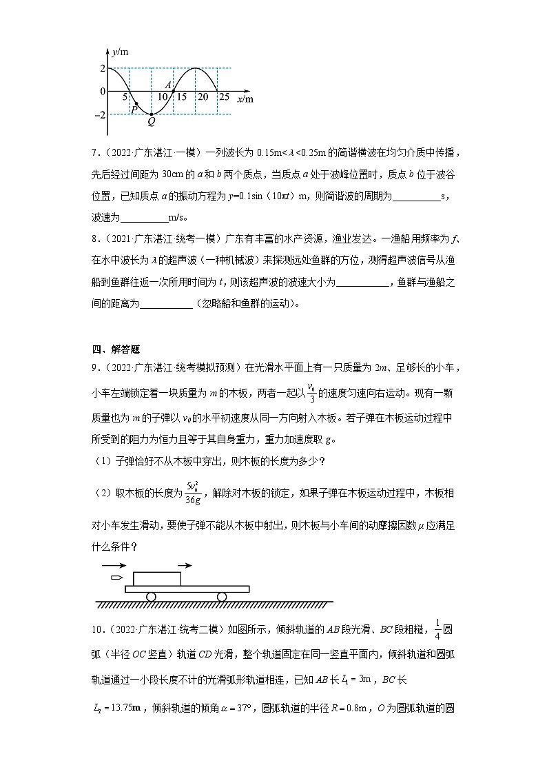 2023届高考物理二轮专题复习：03动量、机械振动与机械波03