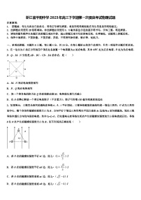 浙江省平阳中学2023年高三下学期第一次摸底考试物理试题