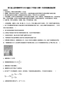 浙江省上虞市春晖中学2023届高三下学期3月第一次质检物理试题试卷