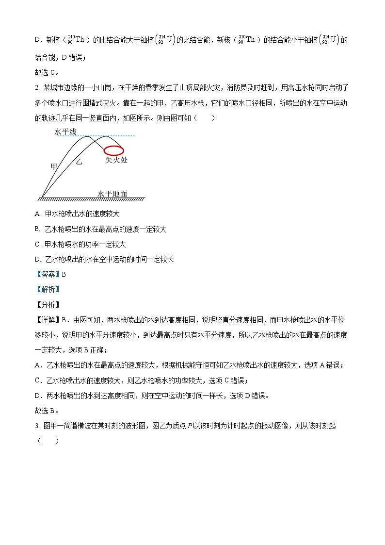 2023届山东省实验中学高三模拟测试物理试题（二）（解析版）02