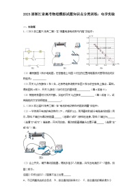 2023届浙江省高考物理模拟试题知识点分类训练：电学实验