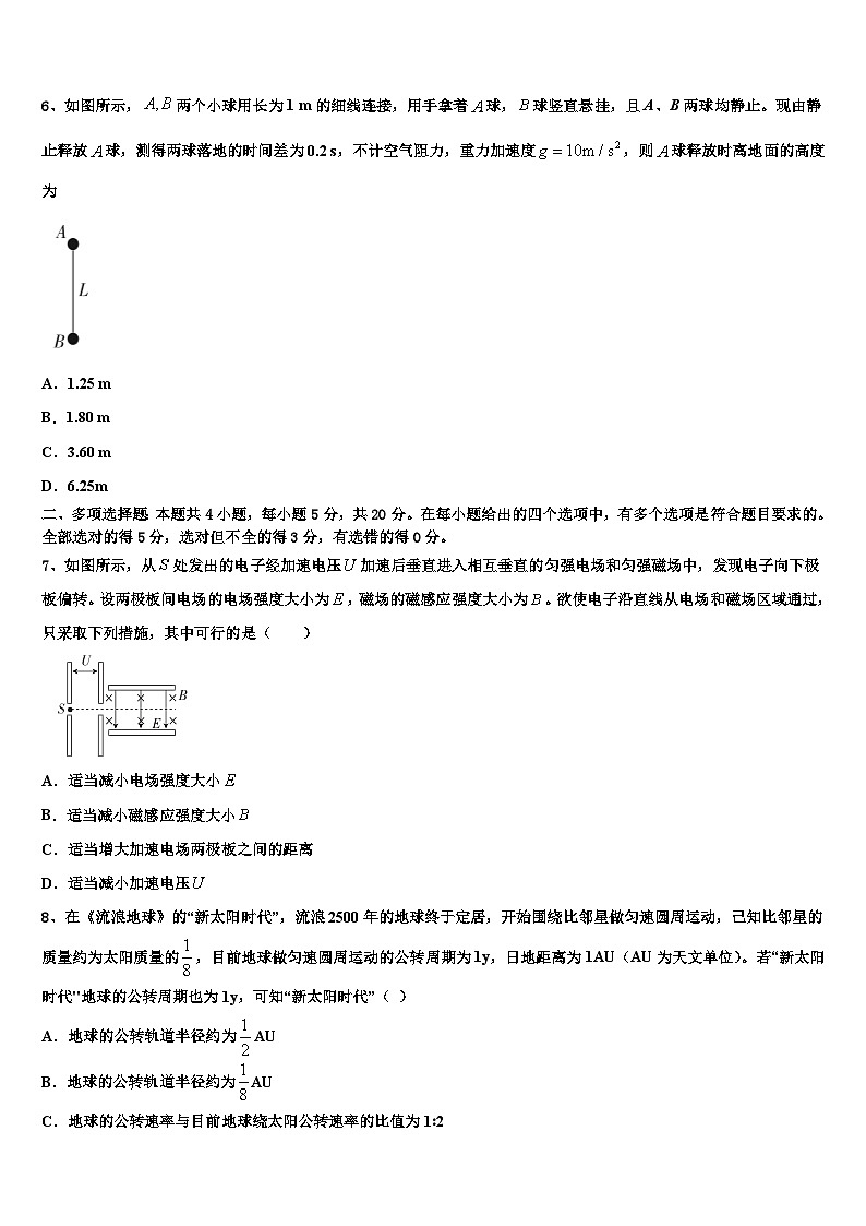2023届上海市师大二附中高三下学期3月月考物理试题文试题第3页