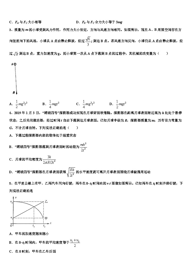 2023届江西省赣州市十四县最新高考模拟示范卷物理试题（一）第2页