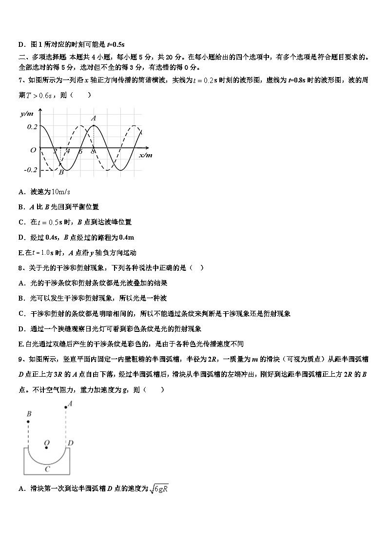 2023届山西西安博爱国际学校高三4月（四区）联考物理试题试卷第3页