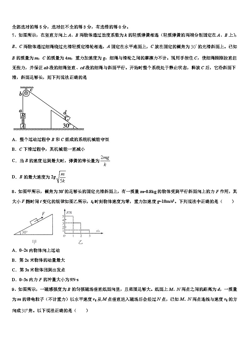 2023届山西省新绛县第二中学高考物理试题考前最后一卷预测卷（六）03