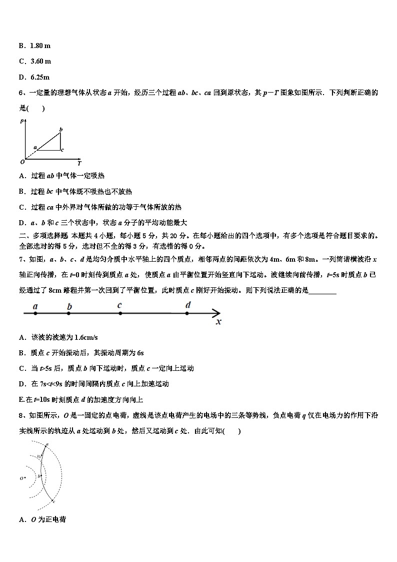 2023届四川省眉山市重点中学高三下学期第一次阶段性检测试题物理试题第3页