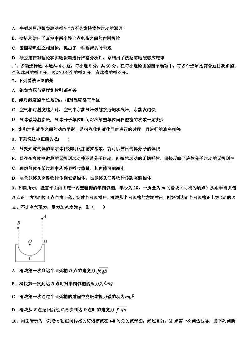 2023届四川省乐至县宝林中学高三六校第一次联考物理试题试卷第3页