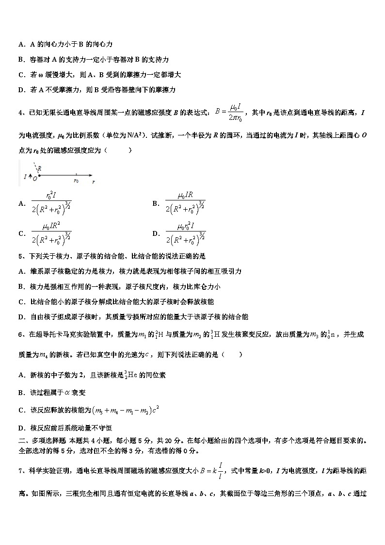 2023届四川省绵阳市南山中学高三3月统一练习（一）物理试题02