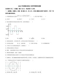 湖南省衡阳市2022-2023学年高三下学期第二次联考（二模）物理试题 Word版无答案