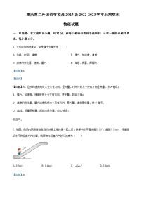 2022-2023学年重庆市第二外国语学校高一上学期期末物理试题含解析