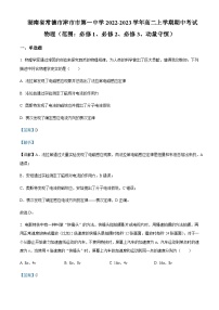 2022-2023学年湖南省常德市津市市第一中学高二上学期期中物理试题含解析