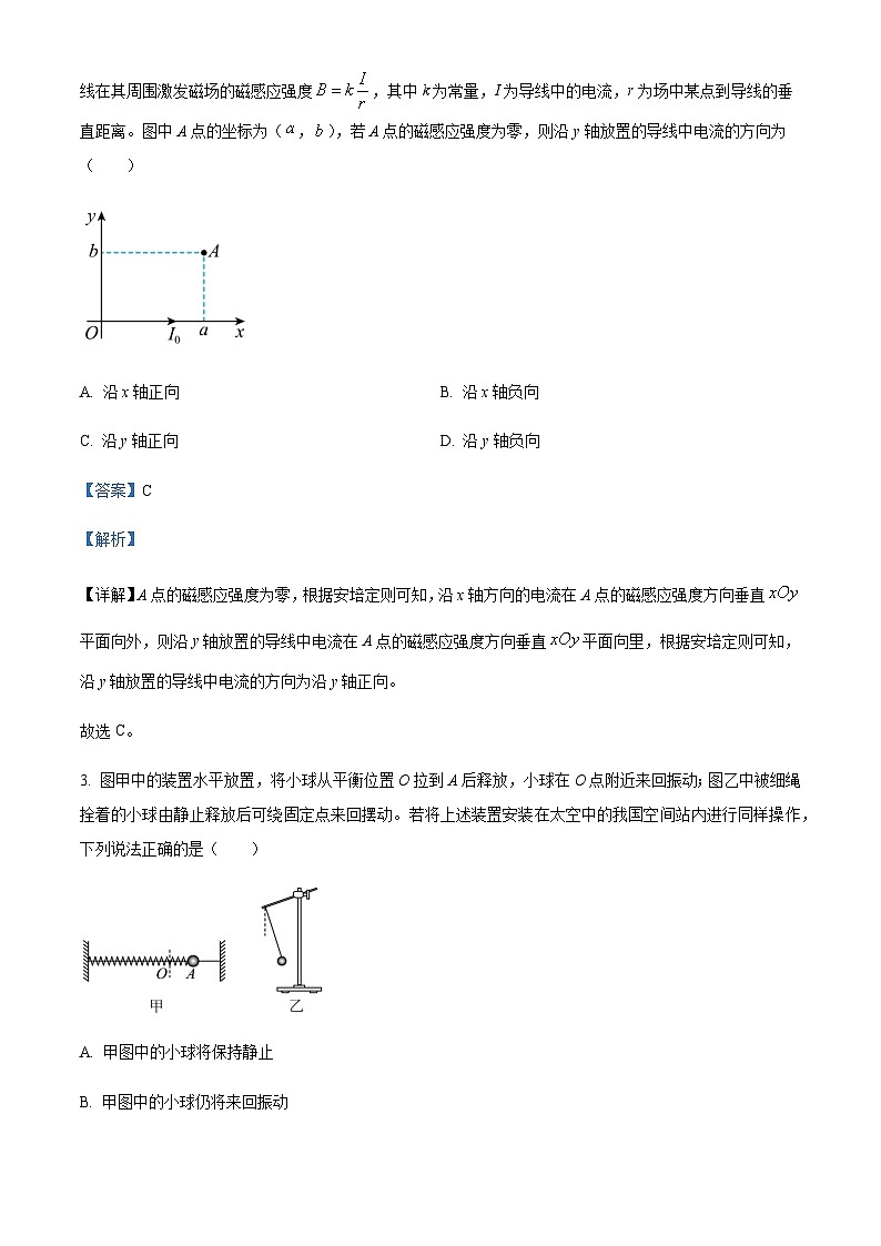 2022-2023学年湖南省郴州市高二上学期教学质量监测试卷物理试题含解析02