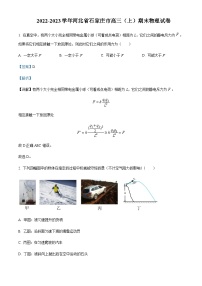 2022-2023学年河北省石家庄市高三上学期期末物理试题含解析