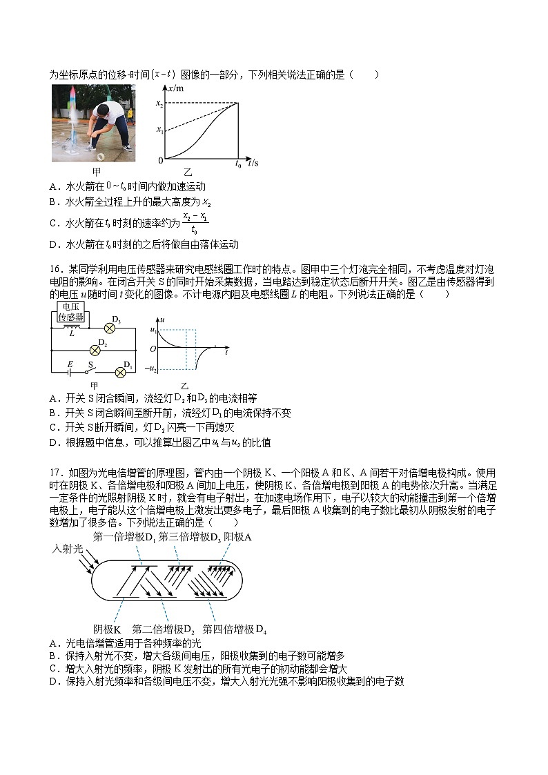 必刷卷05——【高考三轮冲刺】2023年高考物理考前20天冲刺必刷卷（全国甲卷专用）（原卷版+解析版）02