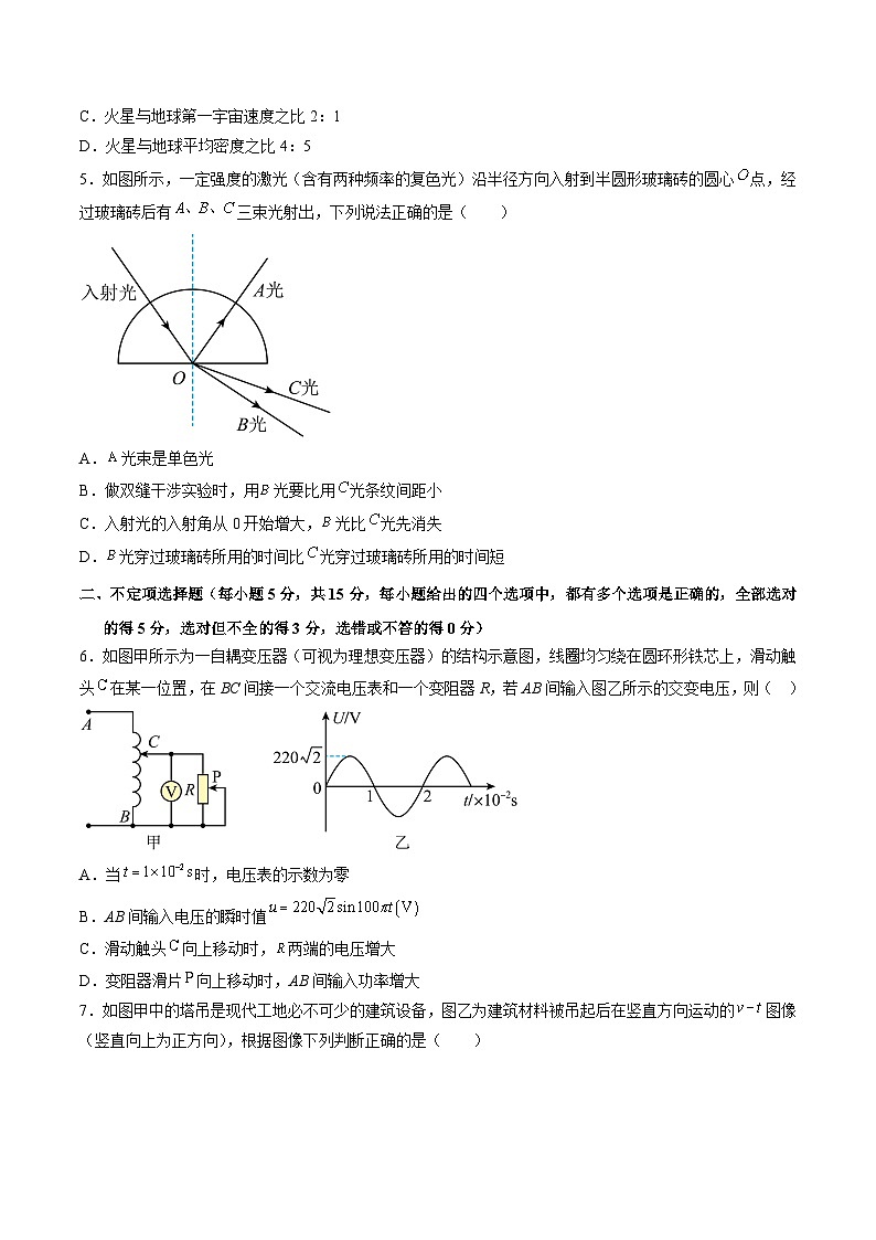 必刷卷01——【高考三轮冲刺】2023年高考物理考前20天冲刺必刷卷（天津专用）（原卷版）第3页