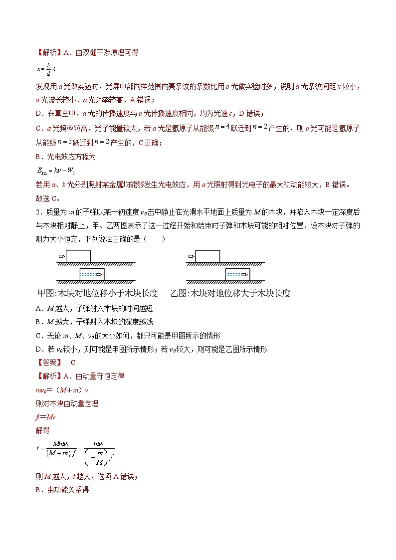 必刷卷05——【高考三轮冲刺】2023年高考物理考前20天冲刺必刷卷（天津专用）（原卷版+解析版）02
