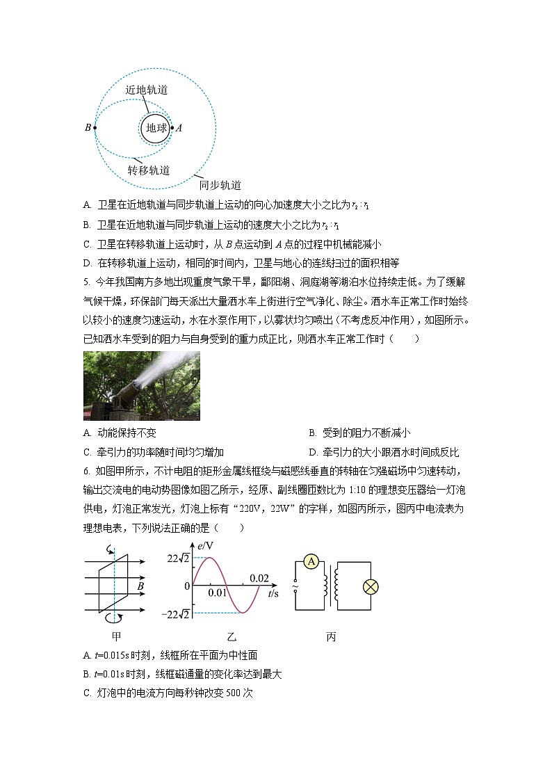 必刷卷03——【高考三轮冲刺】2023年高考物理考前20天冲刺必刷卷（湖北专用）（原卷版）第3页
