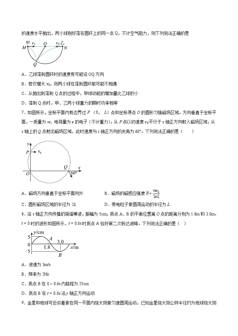 2023年高考押题预测卷02（辽宁卷）-物理（考试版）A403