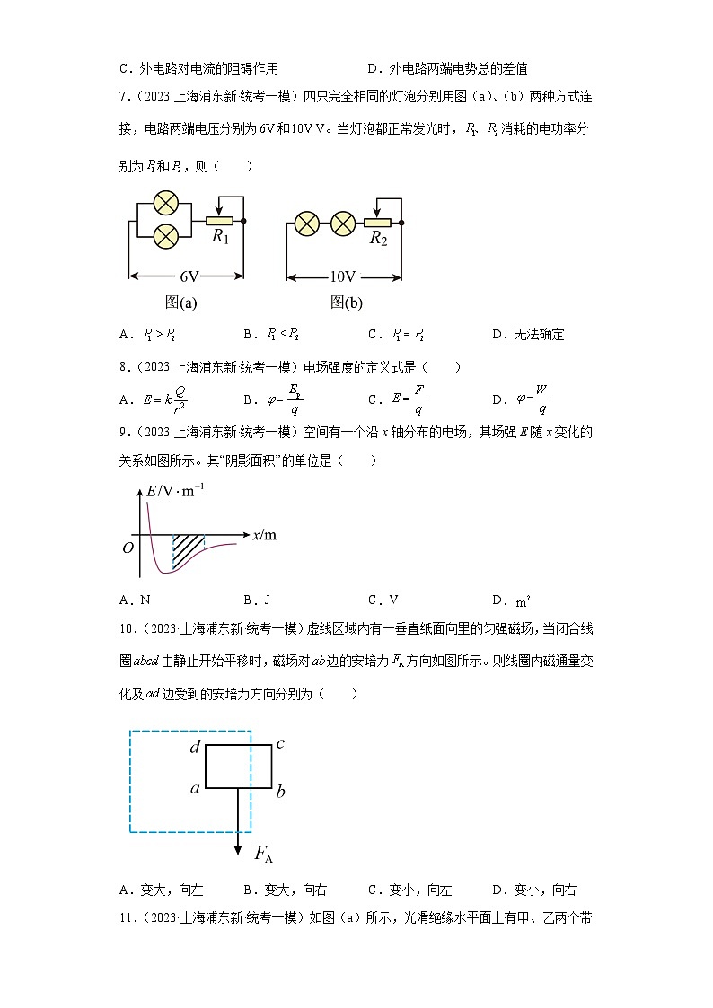 2023届上海市高考物理模拟试题知识点分类训练【高考二轮复习】：电磁学选择题第3页