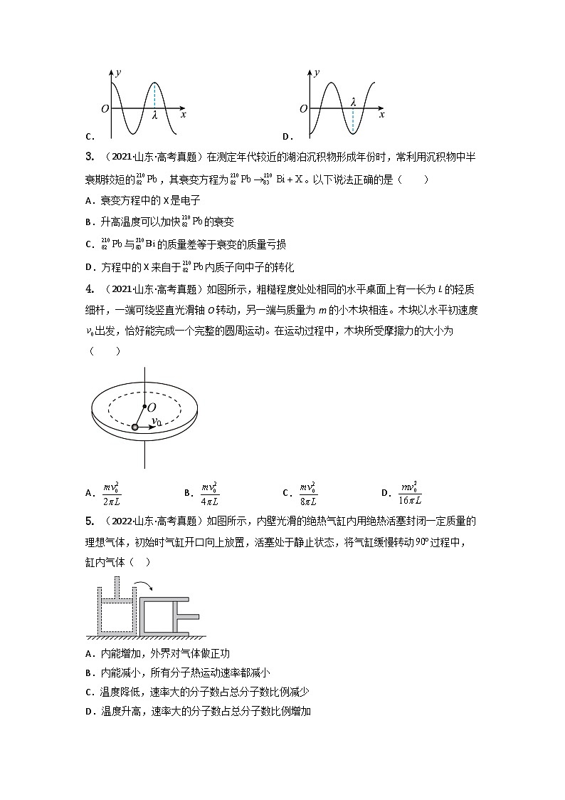 真题重组卷02——2023年高考物理真题汇编重组卷（山东专用）02