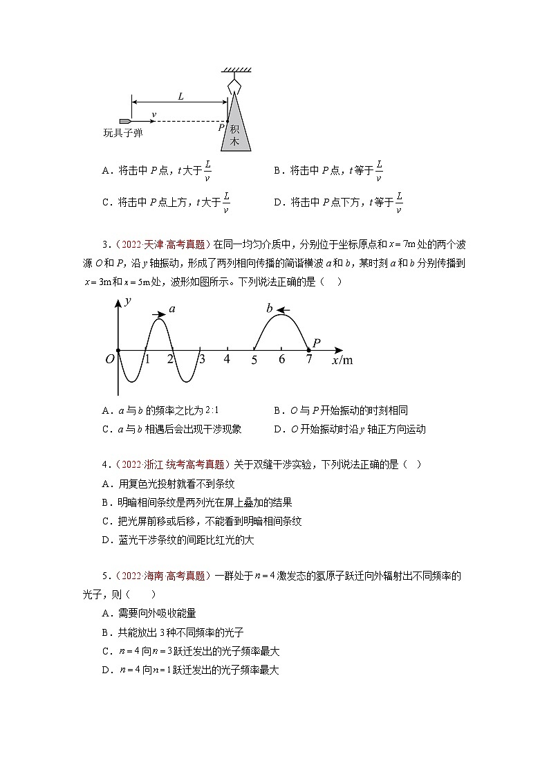 真题重组卷01——2023年高考物理真题汇编重组卷（辽宁专用）（原卷版）第2页