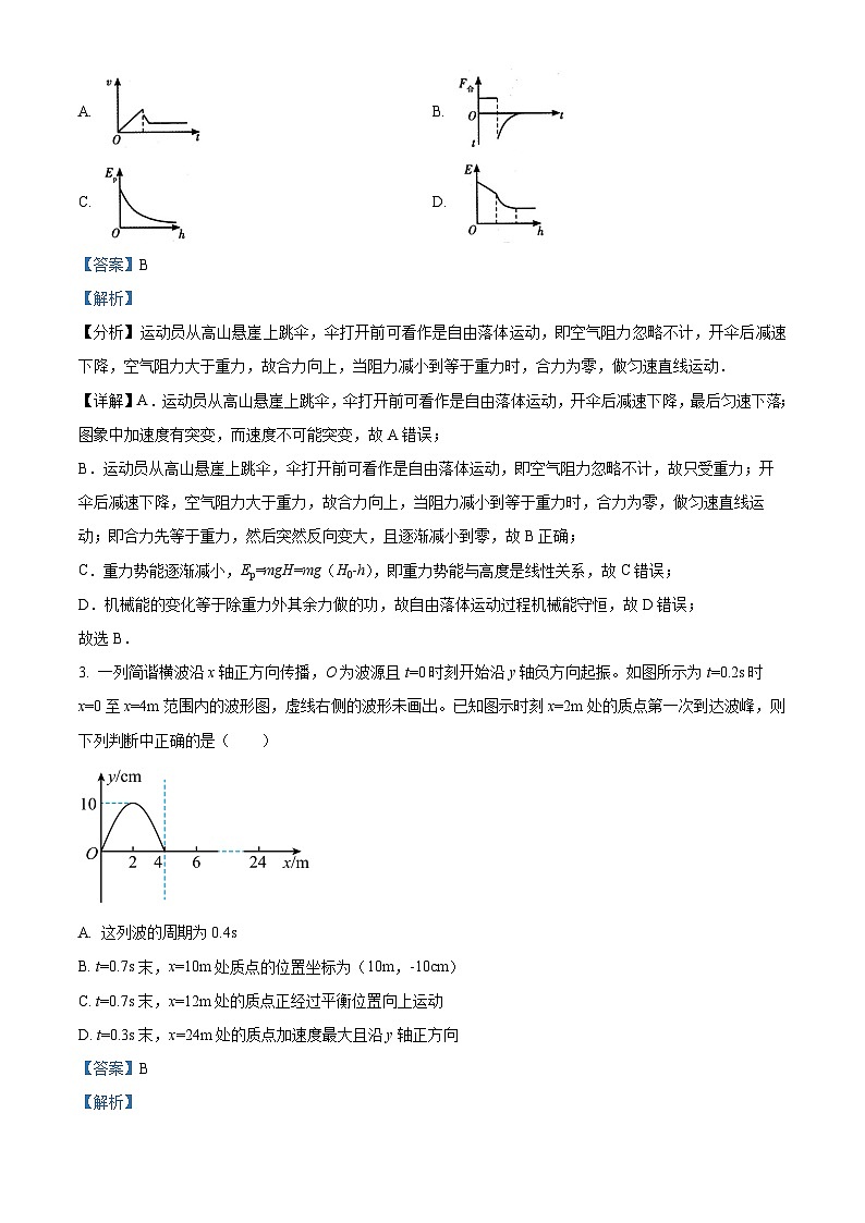 湖南省益阳市第一中学2023届高三物理下学期第三次模拟考试试题（Word版附解析）02