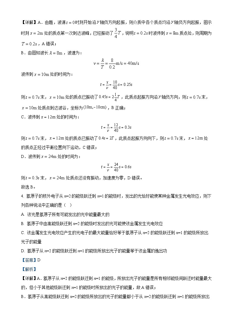 湖南省益阳市第一中学2023届高三物理下学期第三次模拟考试试题（Word版附解析）03