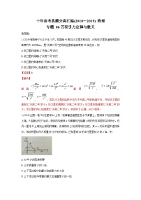 2010-2019年高考物理真题分专题训练 专题06 万有引力定律与航天（2份打包，原卷版+教师版）