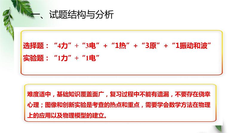 2022-2023年高考物理二轮复习 高考模拟试题（2）-选择实验课件(重点难点易错点核心热点经典考点)02