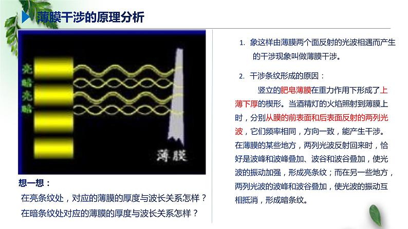 2022-2023年高考物理一轮复习 薄膜干涉中的色散、薄膜干涉的应用课件(重点难点易错点核心热点经典考点)第4页