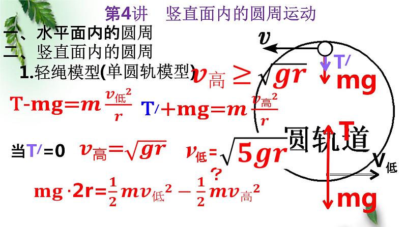 2022-2023年高考物理一轮复习 竖直面内的圆周运动课件(重点难点易错点核心热点经典考点)第8页