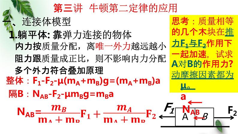 2022-2023年高考物理一轮复习 牛顿第二定律的应用 连接体模型课件(重点难点易错点核心热点经典考点)第6页