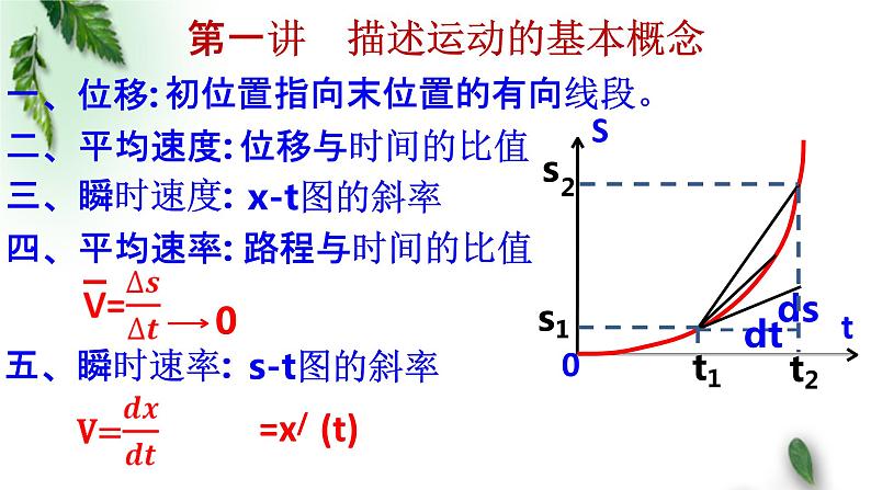 2022-2023年高考物理一轮复习 描述运动的基本概念--图像模型课件(重点难点易错点核心热点经典考点)05