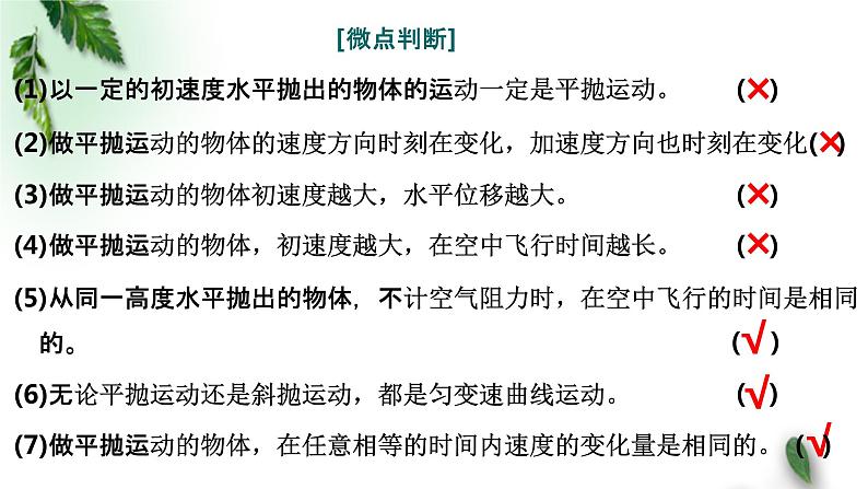 2022-2023年高考物理一轮复习 抛体运动规律及其应用课件(重点难点易错点核心热点经典考点)02