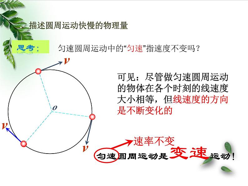 2022-2023年鲁科版(2019)新教材高中物理必修2 第3章圆周运动第1节匀速圆周运动快慢的描述课件第7页