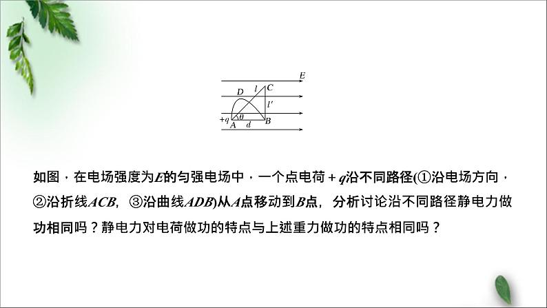 2022-2023年鲁科版(2019)新教材高中物理必修3 第2章电势能与电势差第1节静电力做功与电势能课件第3页