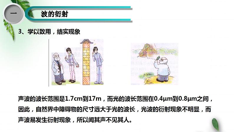 2022-2023年鲁科版(2019)新教材高中物理选择性必修1 第3章机械波第3节波的干涉和衍射课件第6页