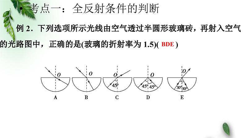 2022-2023年鲁科版(2019)新教材高中物理选择性必修1 第4章光的折射和全反射第3节光的全反射习题课课件07