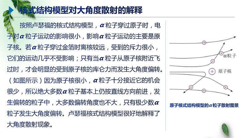 2022-2023年鲁科版(2019)新教材高中物理选择性必修3 第4章原子结构第2节原子的核式结构模型课件第8页