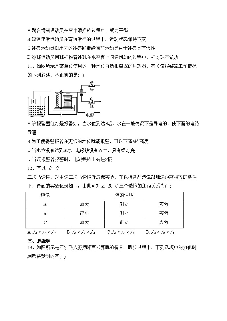 山西省吕梁市中阳县2022年学业水平模拟考试物理试卷（含答案）03