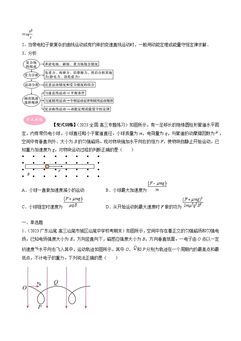 专题14　带电粒子在叠加场中的运动-冲刺高考物理大题突破+限时集训（全国通用）（原卷版）第2页