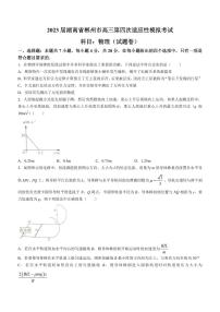 2023届湖南省郴州市高三第四次适应性模拟考试 物理试题（PDF版）