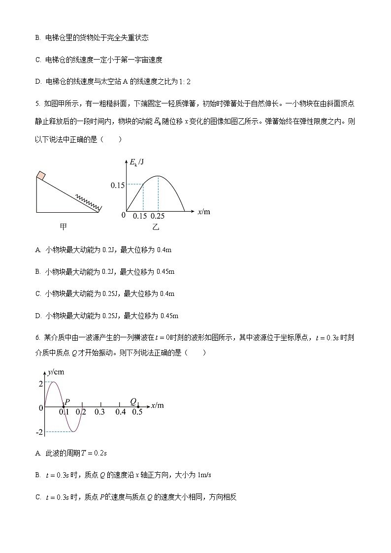 2022-2023学年安徽省淮南市高三下学期二模物理试题含解析03