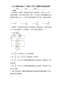 2023届湖北省高三下学期5月第三次模拟考试物理试卷（含解析）